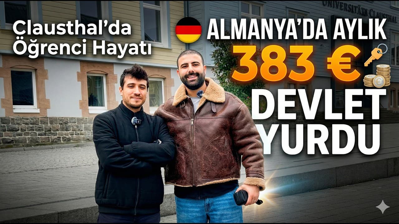 Almanya'da Devlet Yurdunda Yaşam: Clausthal'da Aylık 383 Euro'ya Her Şey Dahil Stüdyo Deneyimi